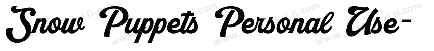 Snow Puppets Personal Use字体转换